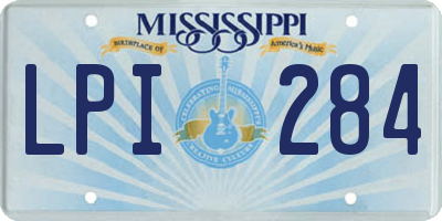 MS license plate LPI284
