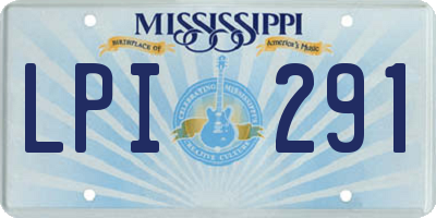 MS license plate LPI291