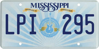 MS license plate LPI295