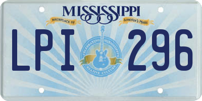 MS license plate LPI296