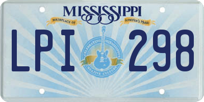 MS license plate LPI298