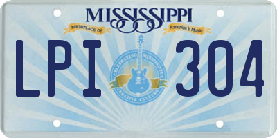 MS license plate LPI304
