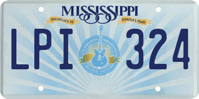MS license plate LPI324