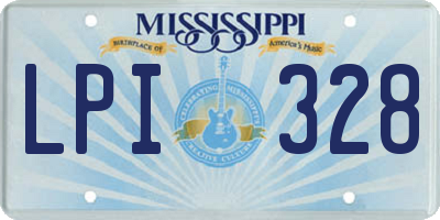 MS license plate LPI328