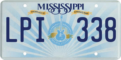 MS license plate LPI338