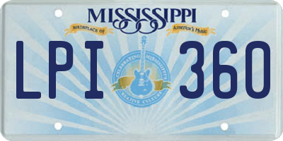 MS license plate LPI360