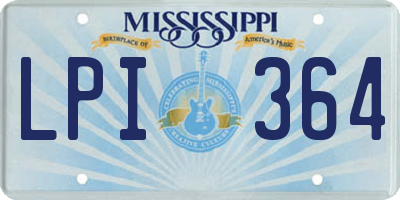 MS license plate LPI364