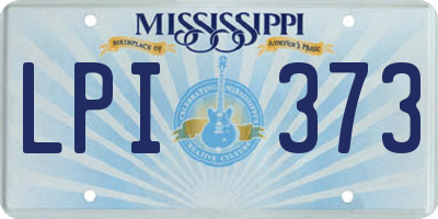 MS license plate LPI373