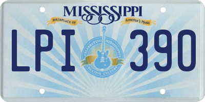 MS license plate LPI390