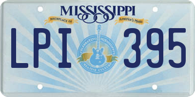 MS license plate LPI395