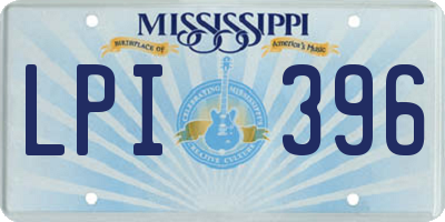 MS license plate LPI396