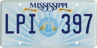 MS license plate LPI397