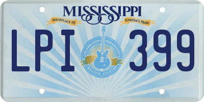 MS license plate LPI399