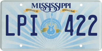 MS license plate LPI422