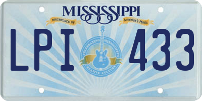 MS license plate LPI433