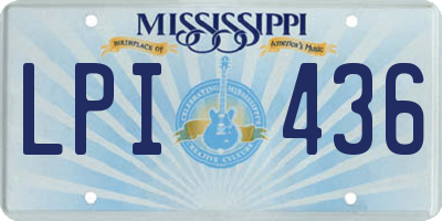 MS license plate LPI436