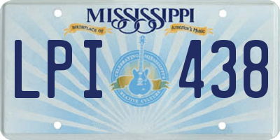 MS license plate LPI438