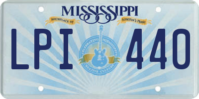 MS license plate LPI440