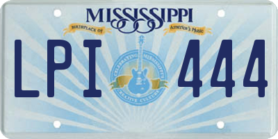 MS license plate LPI444