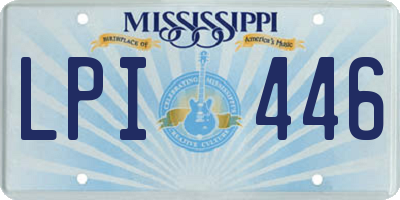 MS license plate LPI446