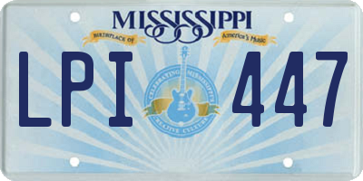 MS license plate LPI447