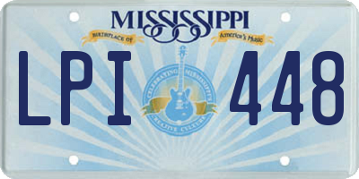 MS license plate LPI448