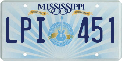 MS license plate LPI451