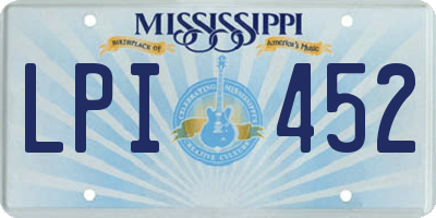 MS license plate LPI452