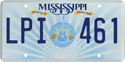 MS license plate LPI461