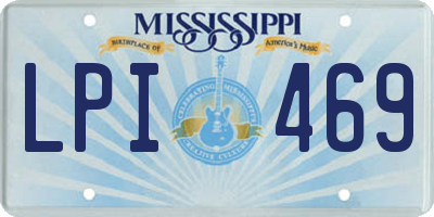 MS license plate LPI469