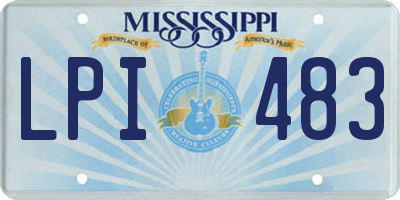 MS license plate LPI483