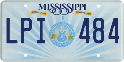 MS license plate LPI484