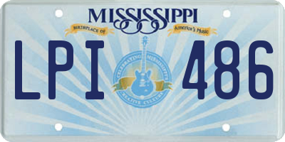 MS license plate LPI486