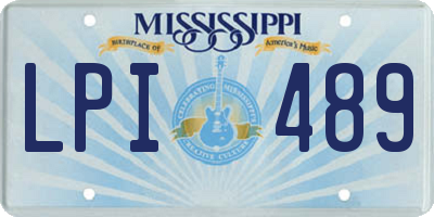 MS license plate LPI489