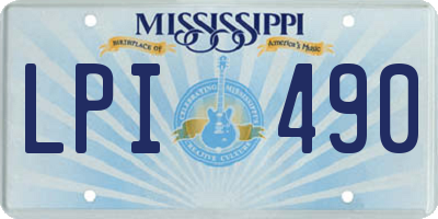 MS license plate LPI490