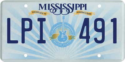 MS license plate LPI491
