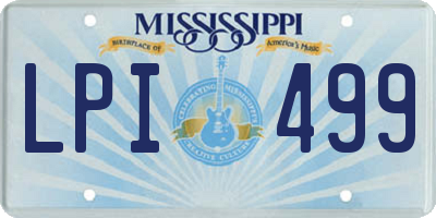 MS license plate LPI499