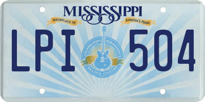 MS license plate LPI504