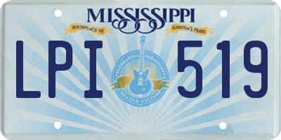 MS license plate LPI519