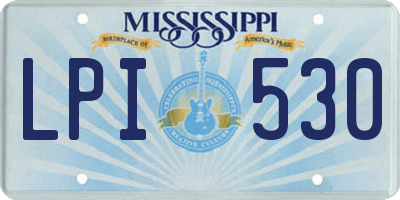 MS license plate LPI530