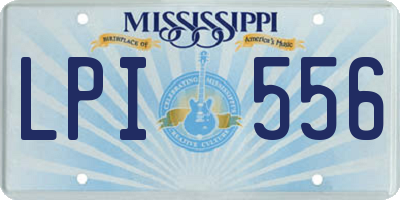 MS license plate LPI556