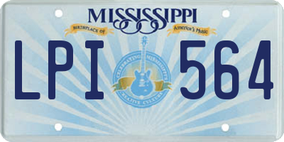 MS license plate LPI564