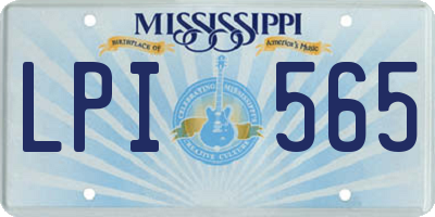 MS license plate LPI565