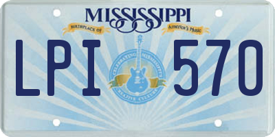 MS license plate LPI570