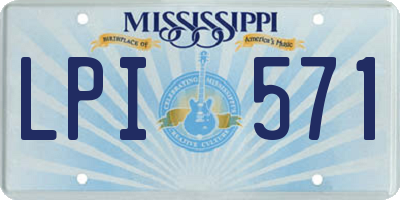MS license plate LPI571