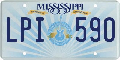 MS license plate LPI590