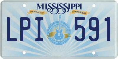 MS license plate LPI591