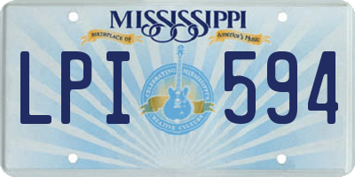 MS license plate LPI594
