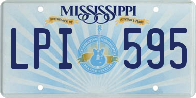 MS license plate LPI595