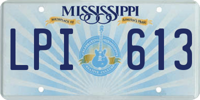 MS license plate LPI613